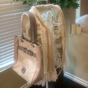 Guess Faux Ostrich Diamanté Box Purse - Great Condition